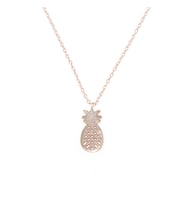 925 Ayar Gümüş Ananas Kolye (Rose)