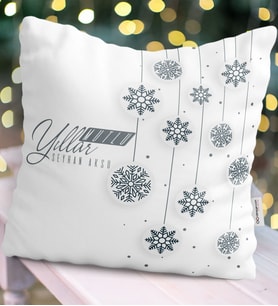 BK Gift Kişiye Özel Yılbaşı Mutlu Yıllar Temalı  Yastık - 10
