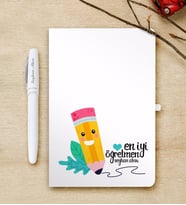 BK Gift Kişiye Özel En İyi Öğretmen Beyaz Defter ve Kalem Hediye Seti-10