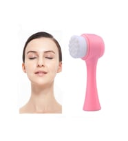 Yayke Pembe Çift Taraflı Arındırıcı Yüz Temizleme Fırçası