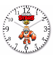 Brawl Stars Mecha Bo Duvar Saati Bombeli Gercek Cam