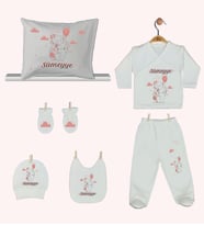 Pia Baby Gl 1941-08 İsme Özel Yastık Zıbın Set
