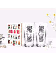 BK Gift Kişiye Özel Renkli Baskılı İsimli İkili Rakı Bardağı ve Rakı Cep Kitabı Hediye Seti-25 (Model 1)