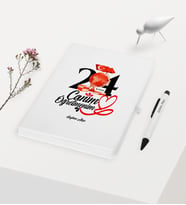 BK Gift Kişiye Özel Canım Öğretmenim Temalı Beyaz Defter Kalem Hediye Seti - 2