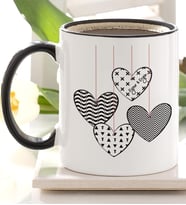 BK Gift Kişiye Özel Siyah Kupa Bardak Sevgililer Günü Temalı 28