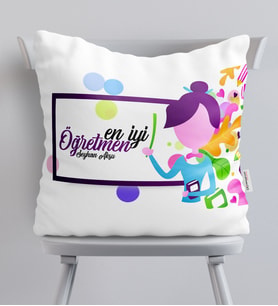 BK Gift Kişiye Özel En İyi Öğretmen  Yastık  2