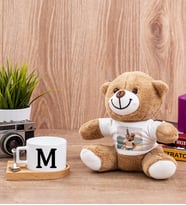 Baş Harfli Fincan ve Peluş Ayıcık