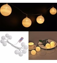Ledli Toplar Dizini Pilli Işık, 2,00 mt, Gün Işığı Ledli (STD)