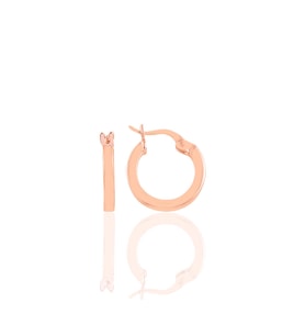 Söğütlü Silver Gümüş rose 14 mm  şarnel halka küpe