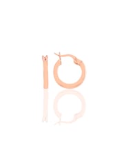 Söğütlü Silver Gümüş rose 14 mm  şarnel halka küpe