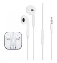 İPhone Kablolu Kulaklık Jak / Aux Girişli 4G/4GS/5C/5G/5GS/6G/6GS (Beyaz)