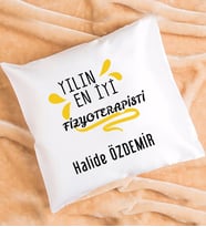 Yılın En İyi Fizyoterapisti Tasarımlı Fizyoterapiste Hediye Fizyoterapist Yastık