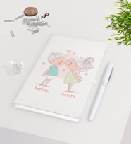 BK Gift Kişiye Özel Sevgililer Günü Beyaz Defter Kalem Seti-108