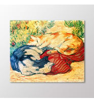 Arty Tablo Kırmızı Giysi Üzerinde Kediler, 1909 Tablo (Karışık)