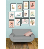 12 Parça Çerçeve Görünümlü Mdf Tablo Seti / Dünyaca Ünlü Sanatsal Tablolar   TB-028