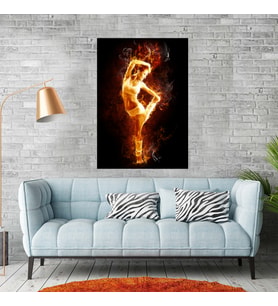 Alev (Flames) Temalı Kanvas Tablo