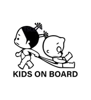 Kids on board Arabada Çocuk var Araba Sticker