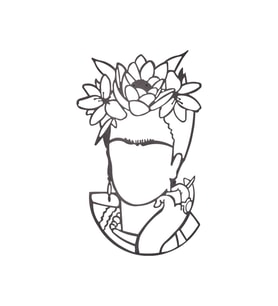 Frida Kahlo Metal Duvar Tablosu