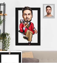 Kişiye Özel Patron Karikatürlü 3D Ahşap Tablo 30x47 Bay-5