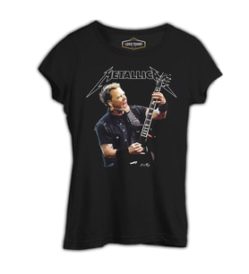 Metallica - James Guitar Siyah Kadın Tshirt