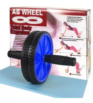 Leyaton Fitness Karın Kası Sixpack Egzersiz Tekeri Spor Aleti Ab Wheel Mavi