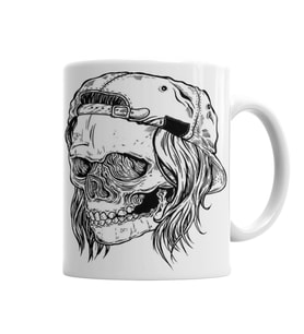 Skull Bone Kupa Bardak Porselen