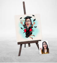 BK Gift Kişiye Özel Mezuniyet Hatırası Karikatür Şovaleli Doğal Taş  1