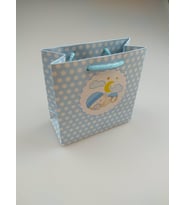 KARTON ÇANTA MAVİ BEBEKLİ 11CM X 11CM - 1 ADET (Karışık)