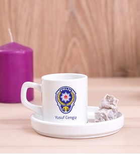 Polis Logolu Concept Türk Kahvesi Fincanı