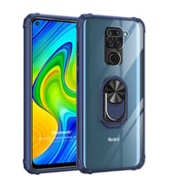 Microsonic Xiaomi Redmi Note 9 Kılıf Grande Clear Ring Holder Lacivert