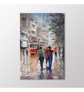 Arty Tablo Suluboya Tramvay Tablo (Karışık)