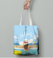 BK Gift Kişiye Özel Yaz Temalı Bez Çanta 002
