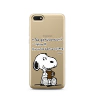Snoopy Tasarımlı Süper Şeffaf Silikon Telefon Kılıfı Huawei Honor 7s - y5 2018 