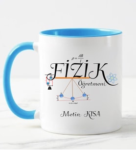 Fizik Öğretmeni Kupa Bardağı Mavi