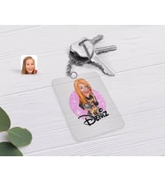 BK Gift Kişiye Özel Kadın Aşçı Karikatürlü Şeffaf Pleksi Anahtarlık-2 (Beyaz)