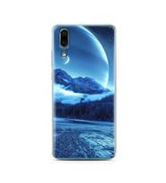 Kış Tasarımlı Süper Şeffaf Silikon Telefon Kılıfı Huawei P20   