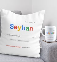 BK Gift Kişiye Özel Google Arama Motoru Kupa & Yastık Seti