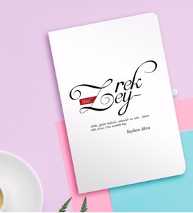 BK Gift Kişiye Özel Mânâ Zeyrek Beyaz Defter