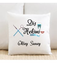 Diş Hekimine Özel İsimli Yastık