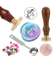 Mektup Damga Mühürü Unıcorn + 30 Mühür Mumu + Metal Kaşık