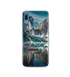 Göl Manzara Tasarımlı Süper Şeffaf Silikon Telefon Kılıfı Huawei Y6 Prime (2019)