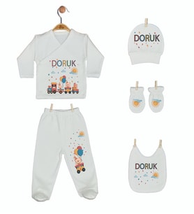 Pia Baby Gl 1918-05 İsme Özel Beşli Zıbın Set