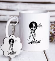 BK Gift Kişiye Özel Mesleki Avukat Beyaz Kupa ve Anahtarlık Hediye Seti-15 (Model 1)