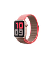 BİPOWER Apple Watch 42-44 mm KRD3 Hasır Kordon (Açık Pembe)
