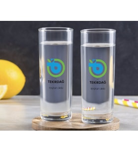 BK Gift Kişiye Özel Renkli Baskılı Tekirdağ Tasarımlı Turistik İkili Vodka Bardağı-1 (Beyaz)