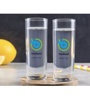 BK Gift Kişiye Özel Renkli Baskılı Tekirdağ Tasarımlı Turistik İkili Vodka Bardağı-1 (Beyaz)