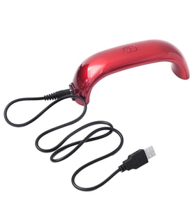 9W UV Led Işık Tırnak Oje Kurutucu USB Gökkuşağı Lamba Fototerapi 02 FUŞYA