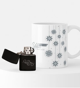 BK Gift Kişiye Özel Yılbaşı Mutlu Yıllar Temalı Çakmak ve Kupa Seti - 10