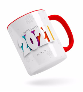 BK Gift Kişiye Özel 2024 Mutlu Yıllar Kırmızı Kupa Bardak-5