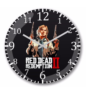 Red Dead Redemption 2 Sadie  Adler Duvar Saati Bombeli Gercek Cam